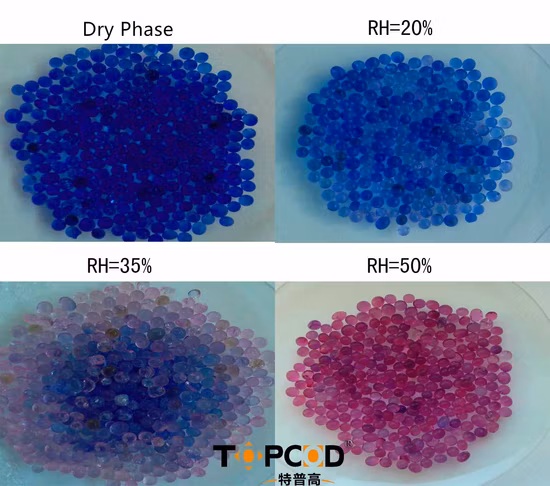 Fornecimento de saco a granel Gel de sílica indicativo azul/laranja para secagem por filtro, 1